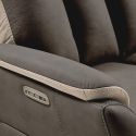 Canapé 2 places relax électrique New Nobuck gris foncé et beige - ODEON