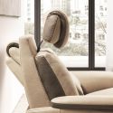 Canapé 2 places relax électrique New Nobuck beige et gris foncé - ODEON