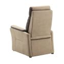 Fauteuil fixe New Nobuck gris foncé et beige - ODEON