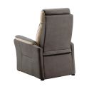 Fauteuil fixe New Nobuck beige et gris foncé - ODEON