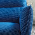 Fauteuil pivotant tissu maille mesh 3D bleu pied métal - RIVOLI