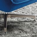 Fauteuil pivotant tissu maille mesh 3D bleu pied métal - RIVOLI