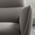 Fauteuil pivotant tissu maille mesh 3D gris pied métal - RIVOLI