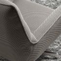 Fauteuil pivotant tissu maille mesh 3D gris pied métal - RIVOLI