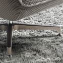 Fauteuil pivotant tissu maille mesh 3D gris pied métal - RIVOLI