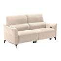 Ensemble Canapés 3P relax élec + 2P fixe tissu Waterproof beige - GARIOS