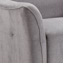 Ensemble Canapés 3P relax élec + 2P fixe tissu Waterproof gris - GARIOS