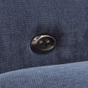 Ensemble Canapés 3P relax élec + 2P fixe tissu Waterproof Bleu - GARIOS