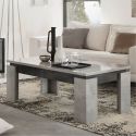 Table basse design aspect béton ciré 2 tons - HAMPTON