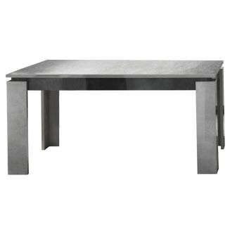 Table repas design allongeable aspect béton ciré 2 tons - HAMPTON