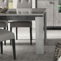 Table repas design allongeable aspect béton ciré 2 tons - HAMPTON
