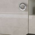 Meuble TV 2 portes 1 tiroir aspect ciment et gris anthracite - LIBECCIO