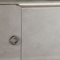 Buffet 4 portes 1 tiroir + Led aspect ciment et gris anthracite - LIBECCIO