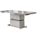 Table rectangulaire pied central aspect ciment et anthracite - LIBECCIO