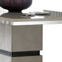 Table rectangulaire pied central aspect ciment et anthracite - LIBECCIO