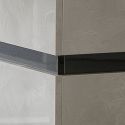 Table rectangulaire pied central aspect ciment et anthracite - LIBECCIO