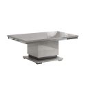 Table basse pied central aspect ciment et anthracite - LIBECCIO