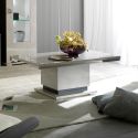 Table basse pied central aspect ciment et anthracite - LIBECCIO