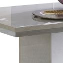 Table basse pied central aspect ciment et anthracite - LIBECCIO