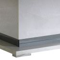 Table basse pied central aspect ciment et anthracite - LIBECCIO