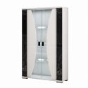 Vitrine 2 portes + Led blanche et aspect marbre noir - TAHOE
