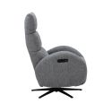 Fauteuil relax électrique tissu polyester gris - AMSTEN