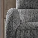 Fauteuil relax électrique tissu polyester gris - AMSTEN