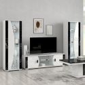 Ensemble salon blanc et aspect marbre noir - TAHOE