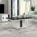 Ensemble salon blanc et aspect marbre noir - TAHOE