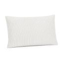 Coussin 40x25 cm en velours côtelé coloris crème - AMORY