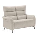 Canapé 2P relax électrique tissu beige chiné - VARENNE