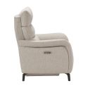 Fauteuil relax électrique tissu beige chiné - VARENNE