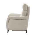 Fauteuil fixe tissu beige chiné - VARENNE