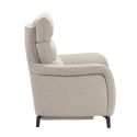 Fauteuil fixe tissu beige chiné - VARENNE