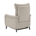 Fauteuil fixe tissu beige chiné - VARENNE