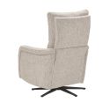 Fauteuil relax électrique pivotant tissu beige chiné - VARENNE