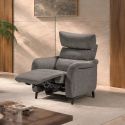 Fauteuil relax électrique tissu gris - VARENNE