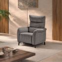 Fauteuil fixe tissu gris - VARENNE
