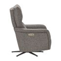 Fauteuil relax électrique pivotant tissu gris - VARENNE