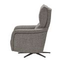 Fauteuil relax électrique pivotant tissu gris - VARENNE