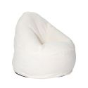 Chauffeuse poire en mousse et tissu bouclette blanc - ANGIE