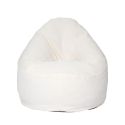 Chauffeuse poire en mousse et tissu bouclette blanc - ANGIE