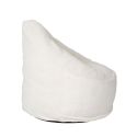 Chauffeuse poire en mousse et tissu bouclette blanc - ANGIE