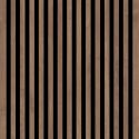 Meuble TV gris lave et aspect bois relief effet tasseaux pieds métal - TICORIA