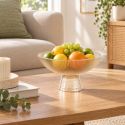 Coupe à fruits sur pied en verre ambré de 1,1 L