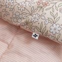 Couette imprimée 140x200cm + 1 taie d'oreiller 63x63cm rose motifs floral- MARJOLAINE