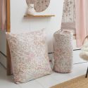 Couette imprimée 140x200cm + 1 taie d'oreiller 63x63cm rose motifs floral- MARJOLAINE