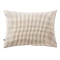 Taie d'oreiller 50x70cm gaze de coton vichy ficelle - JOEL