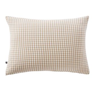 Taie d'oreiller 50x70cm gaze de coton vichy ficelle - JOEL