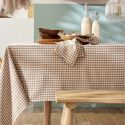 Lot de 3 serviettes 40x40cm gaze de coton vichy ficelle - JOEL